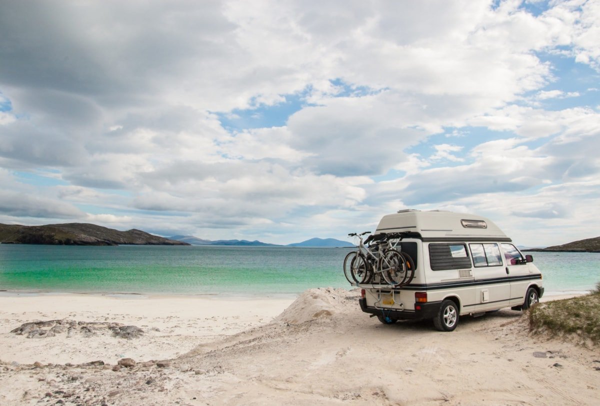 Campervan rental on the beach